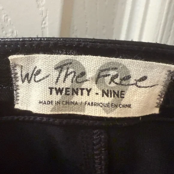 Free people - We the Free - phoenix coated vegan leather pants size 29 nwot - Picture 7 of 12